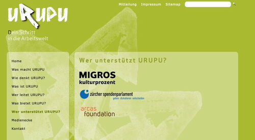 Screenshot der früheren Website www.urupu.ch